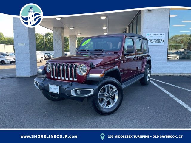 Used 2021 Jeep Wrangler Unlimited Sahara w/ LED Lighting Group AWD/4WD image 1