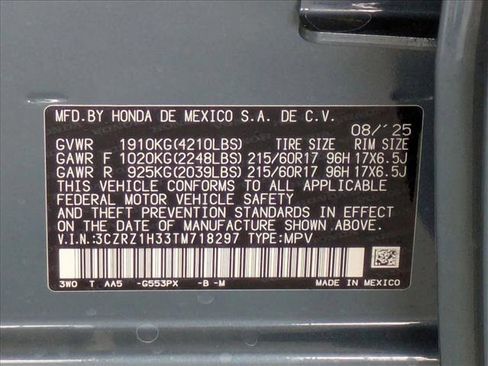 New 2026 Honda HR-V LX image 17