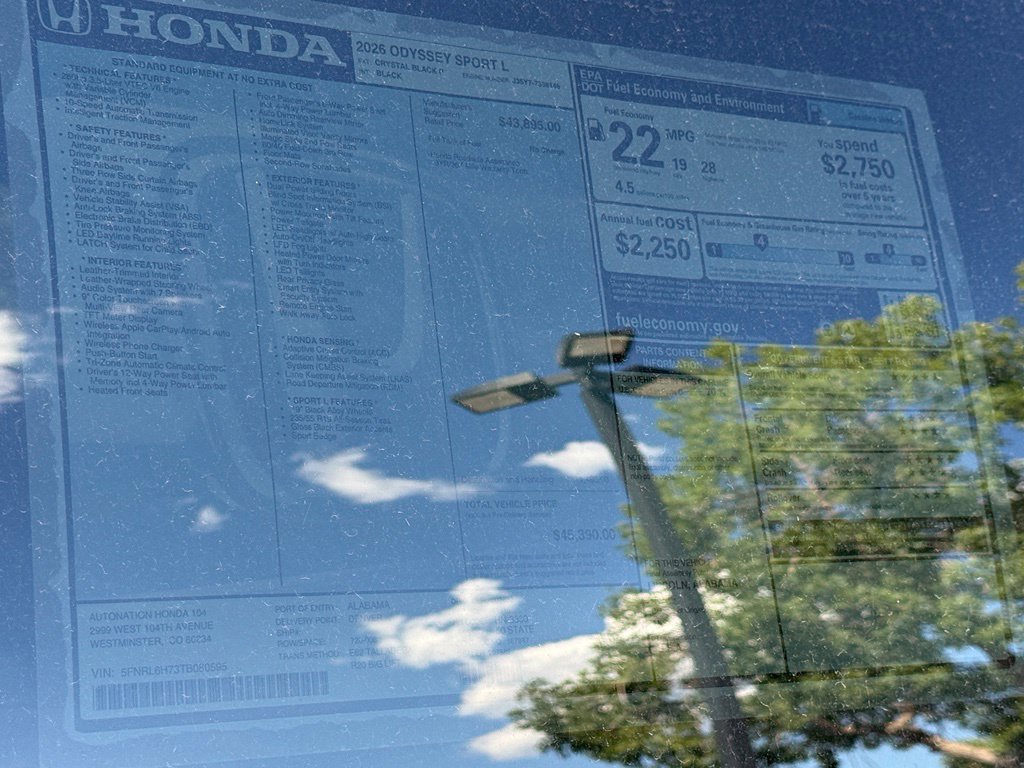 New 2026 Honda Odyssey Sport-L image 26