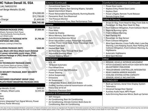 Used 2021 GMC Yukon XL Denali w/ Denali Premium Package image 43