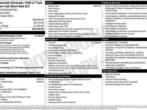 Used 2024 Chevrolet Silverado 1500 LT Trail Boss w/ Convenience Package II AWD/4WD image 4