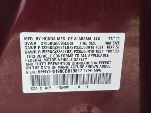 Used 2012 Honda Pilot Touring image 35
