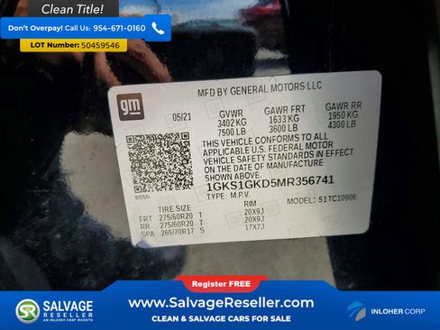 Used 2021 GMC Yukon XL SLT RWD image 17