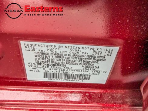 New 2025 Nissan Versa SV w/ Trunk Package image 29