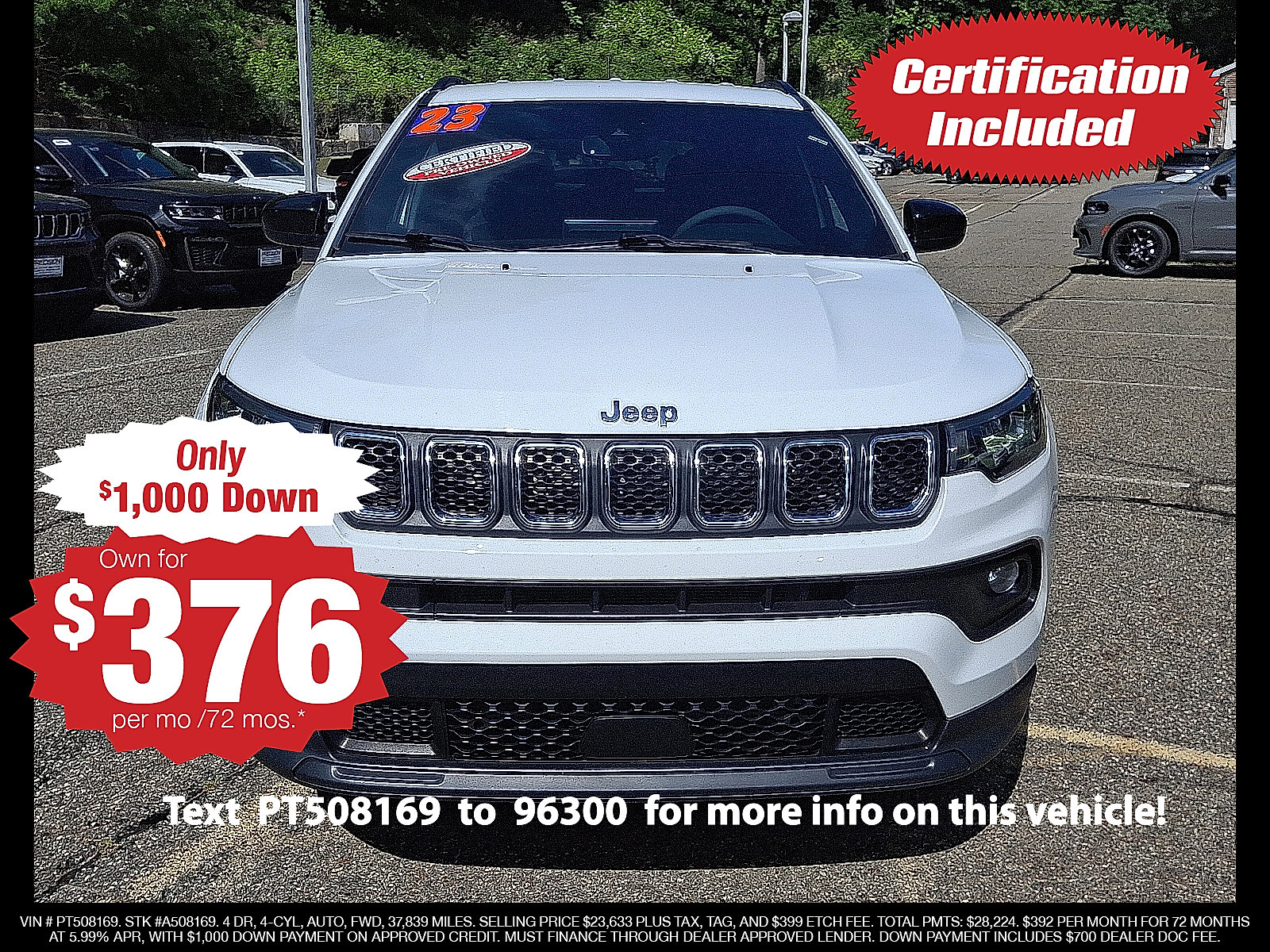 Certified 2023 Jeep Compass Latitude AWD/4WD image 2