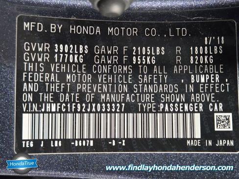 Certified 2018 Honda Civic Touring image 14