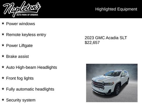 Used 2023 GMC Acadia SLT image 6