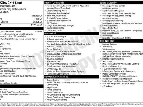 Used 2022 MAZDA CX-9 Sport AWD/4WD image 2