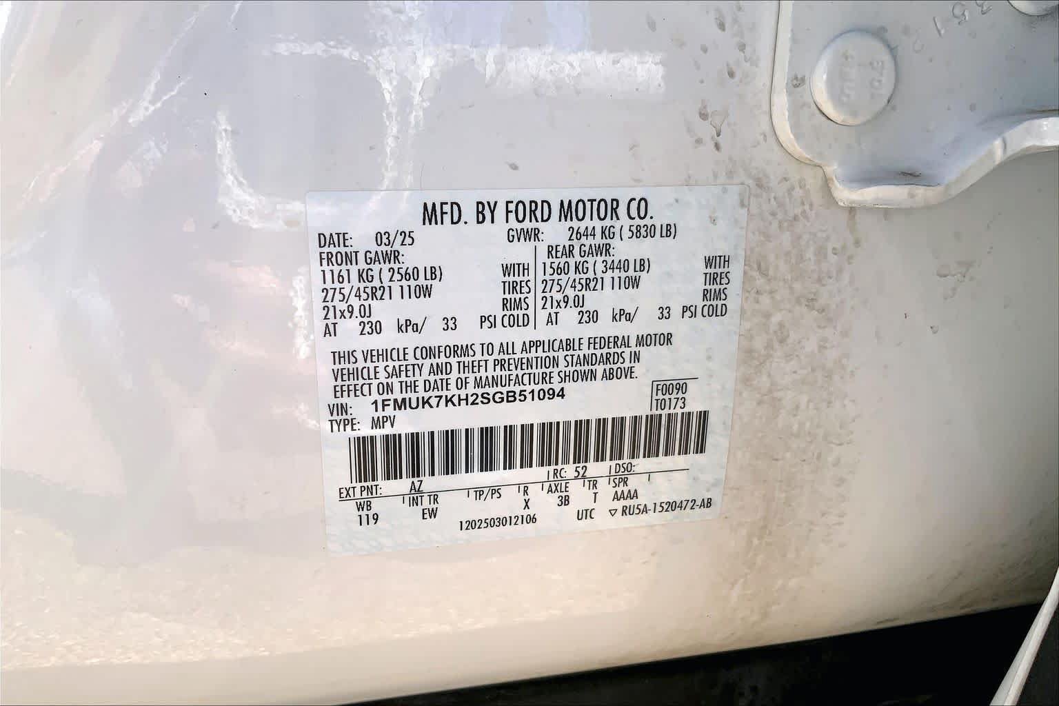 Used 2025 Ford Explorer ST-Line w/ Premium Package RWD image 36