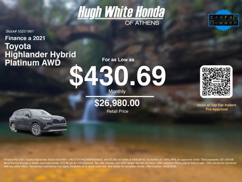 Used 2021 Toyota Highlander Platinum image 3