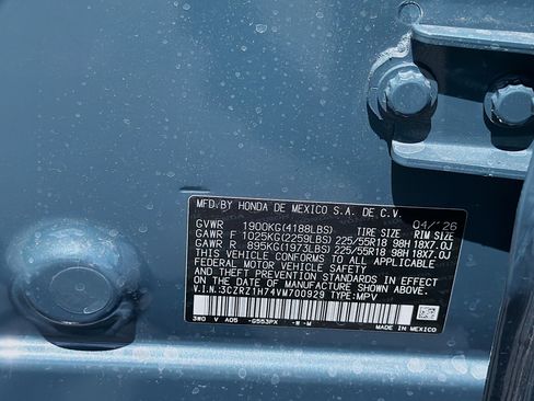 New 2027 Honda HR-V EX-L image 27