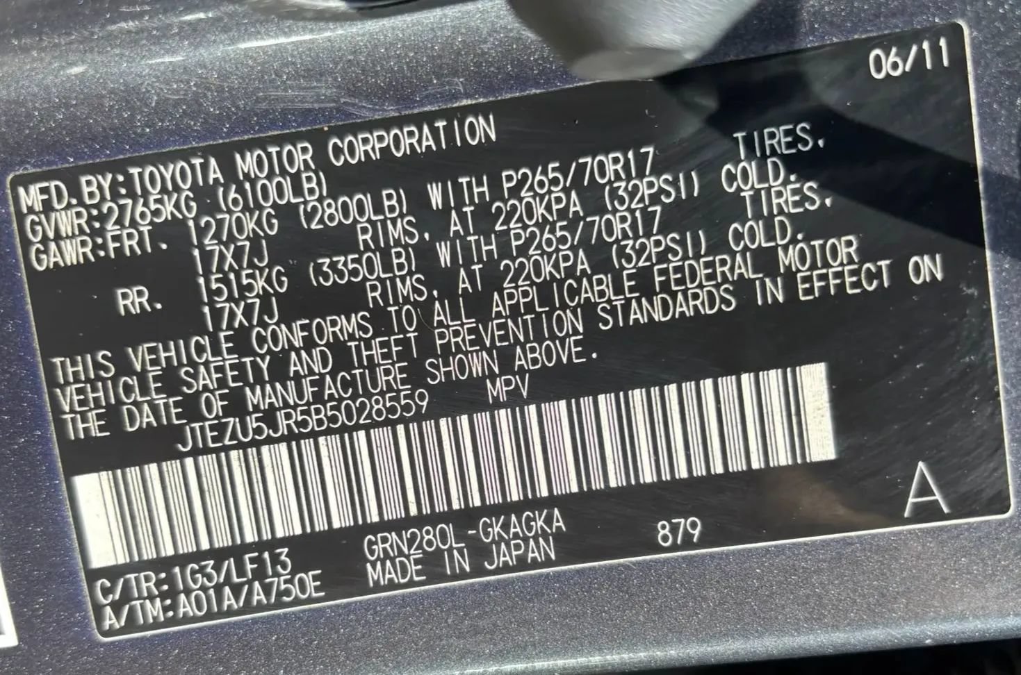 Used 2011 Toyota 4Runner SR5 w/ Premium Pkg w/Leather RWD image 30