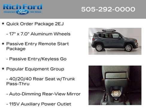 Used 2018 Jeep Renegade Latitude w/ Popular Equipment Group image 11