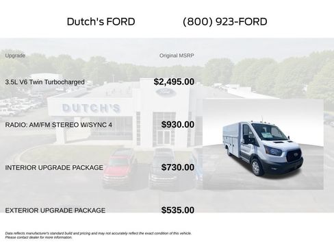 New 2024 Ford Transit 350 w/ Interior Upgrade Package RWD image 5