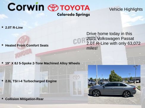 Used 2021 Volkswagen Passat 2.0T R-Line FWD image 6