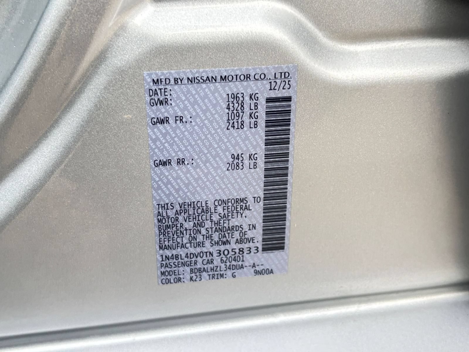 Used 2026 Nissan Altima 2.5 SV FWD image 26