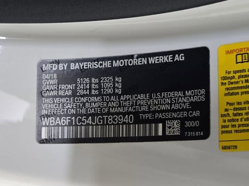 Used 2018 BMW 640i Convertible w/ Executive Package RWD image 33