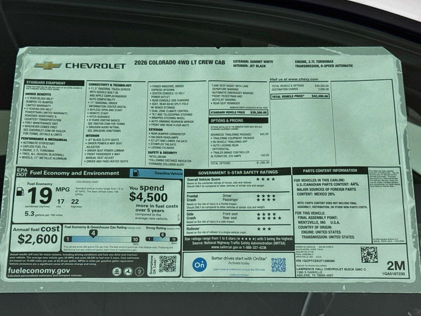 New 2026 Chevrolet Colorado LT w/ Advanced Trailering Package AWD/4WD image 20