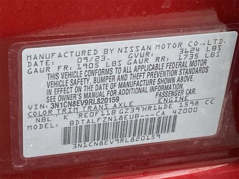 Certified 2024 Nissan Versa SV w/ Trunk Package image 34