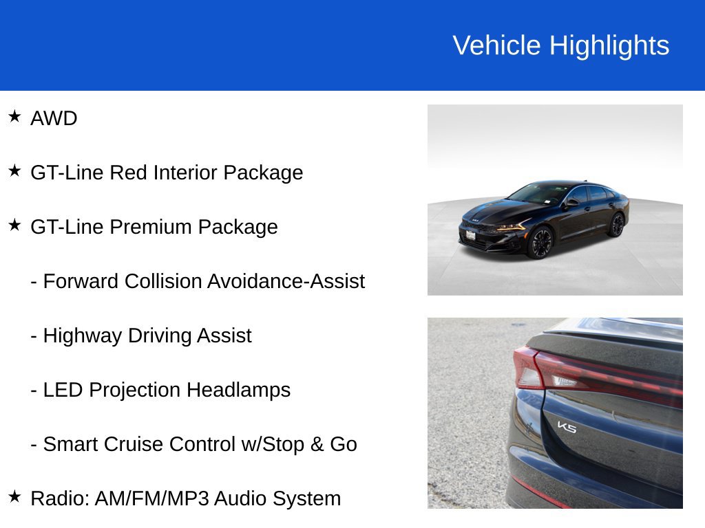 Used 2023 Kia K5 GT-Line w/ GT-Line Premium Package AWD/4WD image 12
