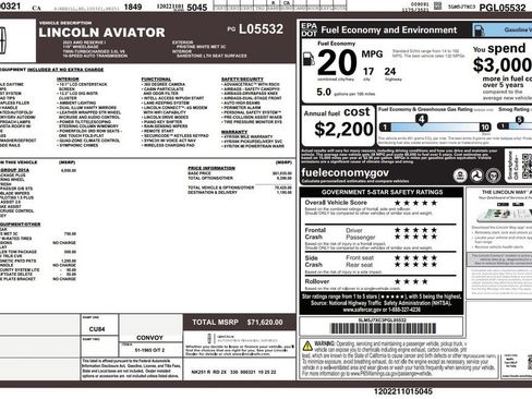 Used 2023 Lincoln Aviator Reserve w/ Equipment Group 201A image 3