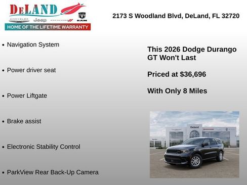 New 2026 Dodge Durango GT RWD image 6