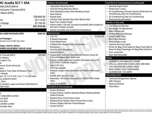 Used 2019 GMC Acadia SLT w/ LPO, Floor Liner Package image 6