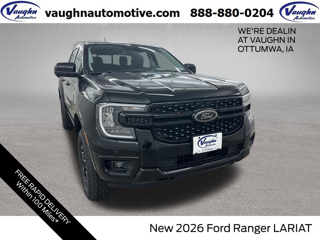New 2026 Ford Ranger Lariat w/ Black Appearance Package AWD/4WD 360° Tour