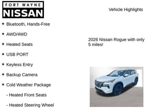 New 2026 Nissan Rogue SV w/ Cold Weather Package AWD/4WD image 8