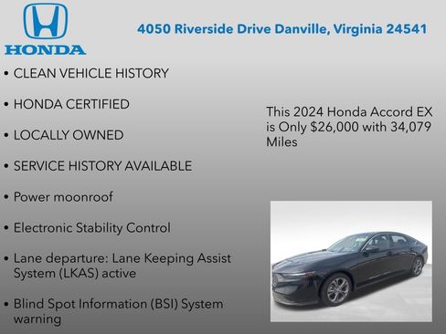 Used 2024 Honda Accord EX image 7