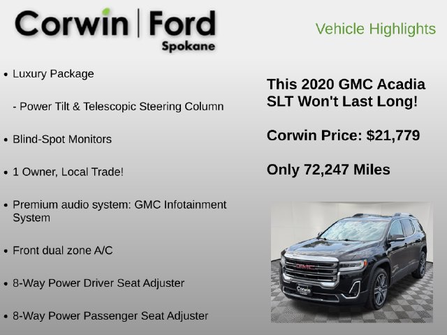 Used 2020 GMC Acadia SLT w/ Premium Package AWD/4WD image 18