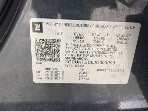 Used 2018 Chevrolet Silverado 1500 High Country AWD/4WD image 9