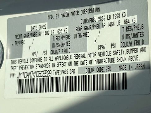 Certified 2022 MAZDA MX-5 Miata RF Grand Touring w/ Weather Package RWD image 30