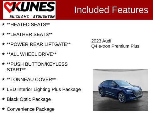 Used 2023 Audi Q4 e-tron Premium Plus w/ Premium Plus AWD/4WD image 3
