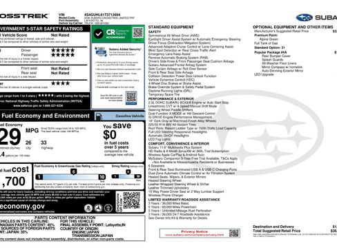 New 2026 Subaru Crosstrek 2.5i Limited w/ Popular Package #4A image 11