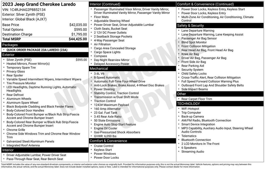 Used 2023 Jeep Grand Cherokee Laredo AWD/4WD image 12