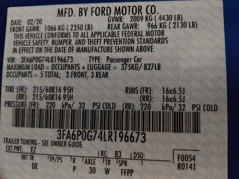 Used 2020 Ford Fusion S FWD image 33
