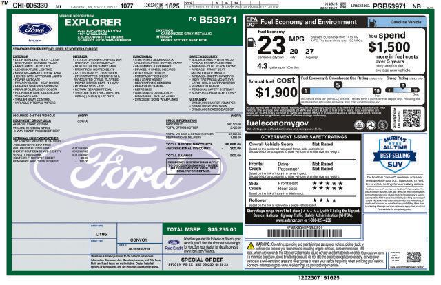 Certified 2023 Ford Explorer XLT w/ Equipment Group 202A AWD/4WD image 6