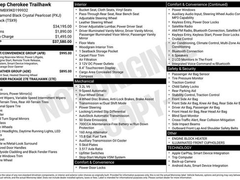 Used 2019 Jeep Cherokee Trailhawk w/ Comfort/Convenience Group image 38