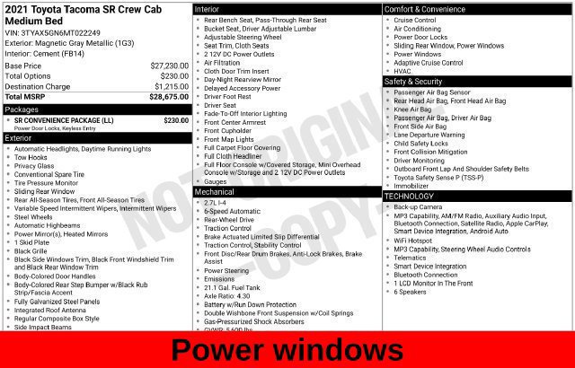 Used 2021 Toyota Tacoma SR w/ SR Convenience Package RWD image 17