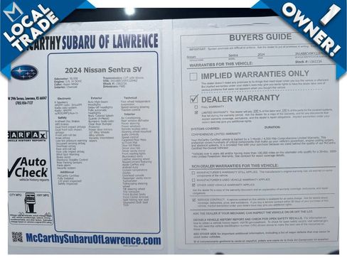Used 2024 Nissan Sentra SV FWD image 11