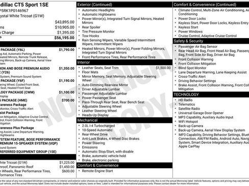 Used 2023 Cadillac CT5 Sport w/ Parking Package RWD image 44