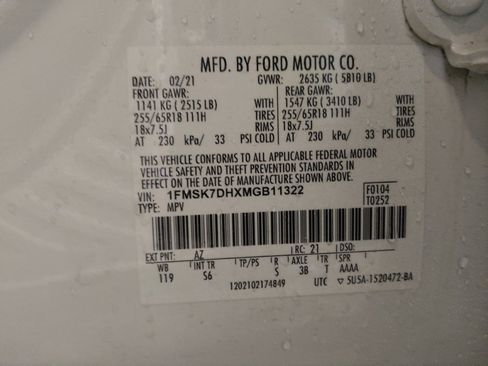 Used 2021 Ford Explorer XLT w/ Equipment Group 202A RWD image 33