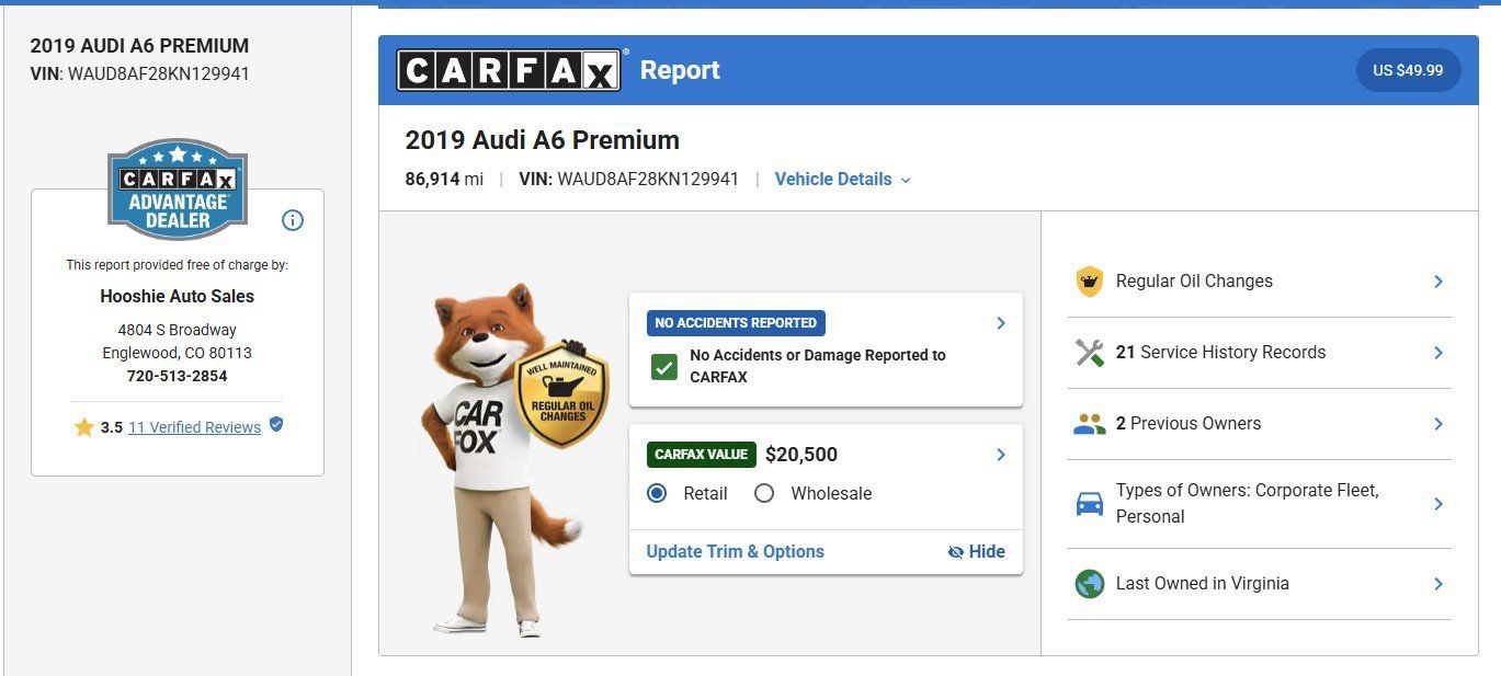 Used 2019 Audi A6 2.0T Premium w/ Convenience Package AWD/4WD image 2