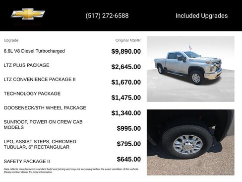 Used 2022 Chevrolet Silverado 2500 LTZ w/ LTZ Plus Package AWD/4WD image 15