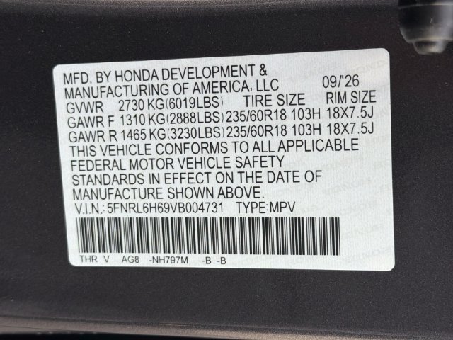 New 2027 Honda Odyssey EX-L image 32