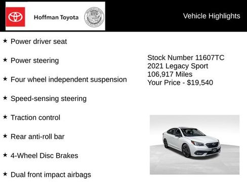 Used 2021 Subaru Legacy Sport AWD/4WD image 20