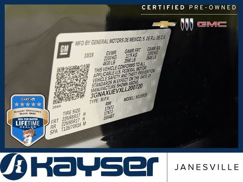 Certified 2020 Chevrolet Equinox LT image 38