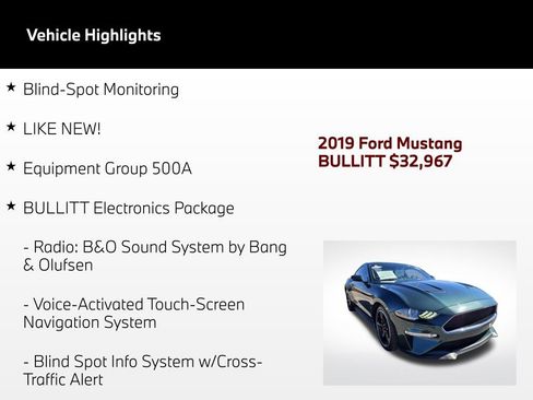 Used 2019 Ford Mustang Bullitt w/ Bullitt Electronics Package RWD image 4