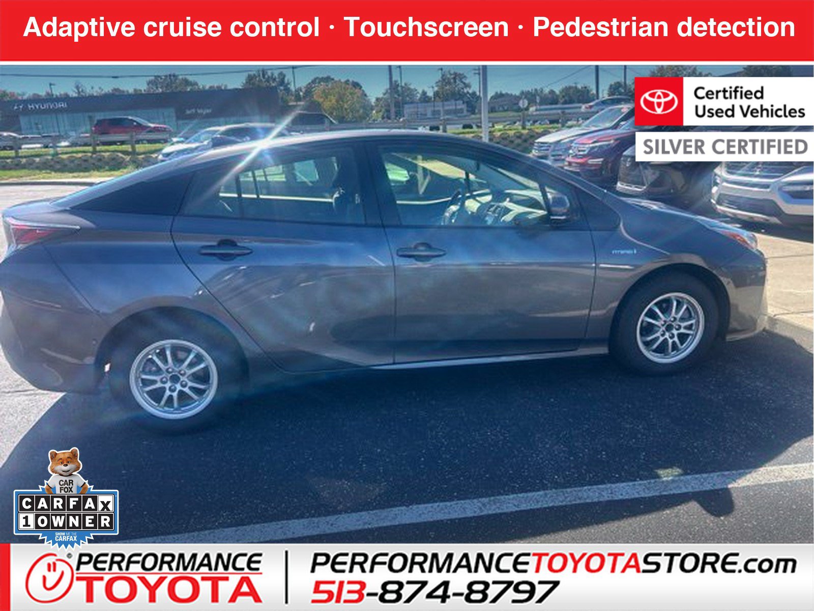 Certified 2018 Toyota Prius Two w/ Prius Two Safety Plus Package FWD image 1